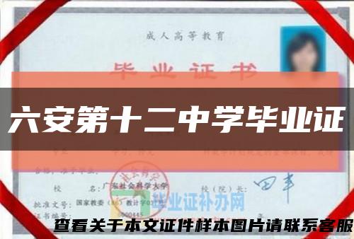 六安第十二中学毕业证缩略图