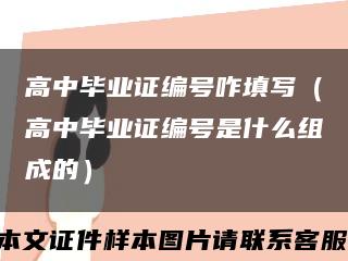 高中毕业证编号咋填写（高中毕业证编号是什么组成的）缩略图