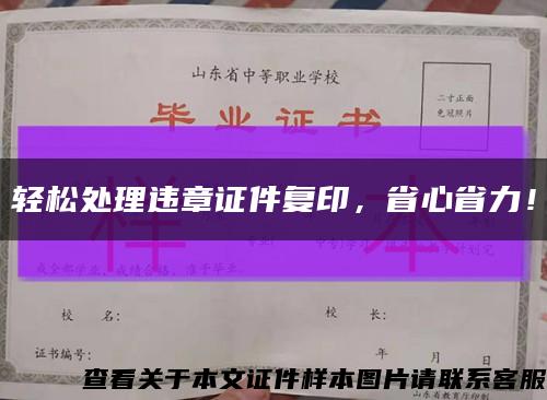 轻松处理违章证件复印，省心省力！缩略图