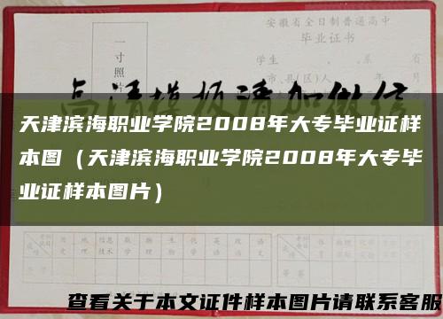 天津滨海职业学院2008年大专毕业证样本图（天津滨海职业学院2008年大专毕业证样本图片）缩略图