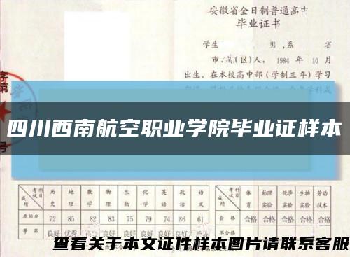 四川西南航空职业学院毕业证样本缩略图