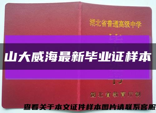 山大威海最新毕业证样本缩略图