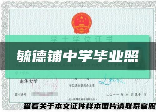 毓德铺中学毕业照缩略图