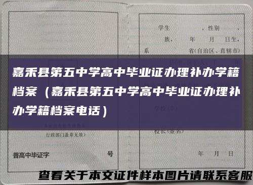 嘉禾县第五中学高中毕业证办理补办学籍档案（嘉禾县第五中学高中毕业证办理补办学籍档案电话）缩略图