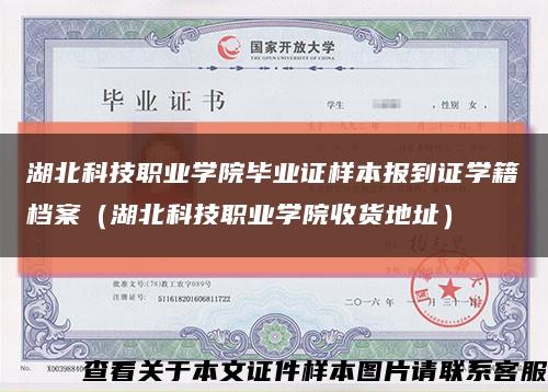 湖北科技职业学院毕业证样本报到证学籍档案（湖北科技职业学院收货地址）缩略图