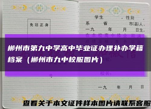 郴州市第九中学高中毕业证办理补办学籍档案（郴州市九中校服图片）缩略图