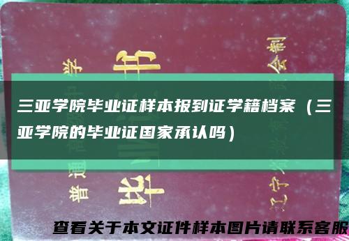 三亚学院毕业证样本报到证学籍档案（三亚学院的毕业证国家承认吗）缩略图