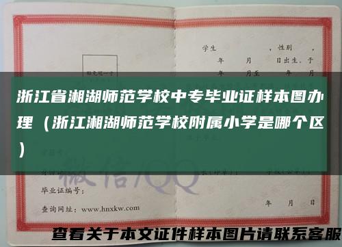 浙江省湘湖师范学校中专毕业证样本图办理（浙江湘湖师范学校附属小学是哪个区）缩略图