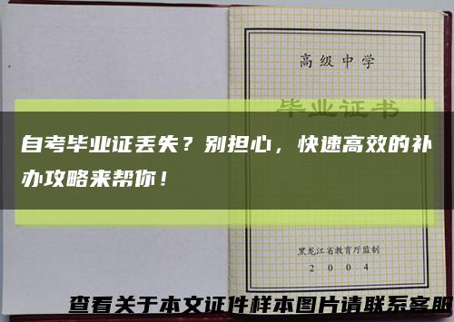 自考毕业证丢失？别担心，快速高效的补办攻略来帮你！缩略图