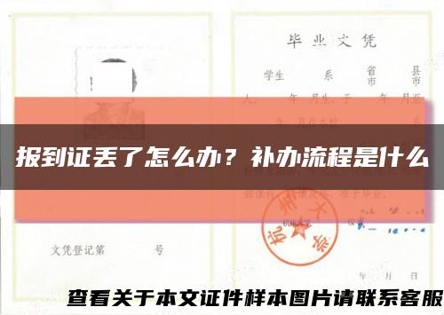 报到证丢了怎么办？补办流程是什么缩略图