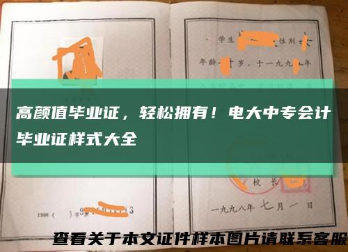 高颜值毕业证，轻松拥有！电大中专会计毕业证样式大全缩略图