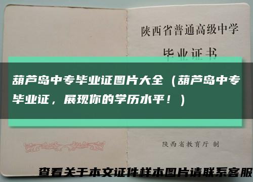 葫芦岛中专毕业证图片大全（葫芦岛中专毕业证，展现你的学历水平！）缩略图