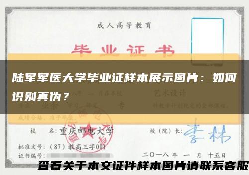 陆军军医大学毕业证样本展示图片：如何识别真伪？缩略图