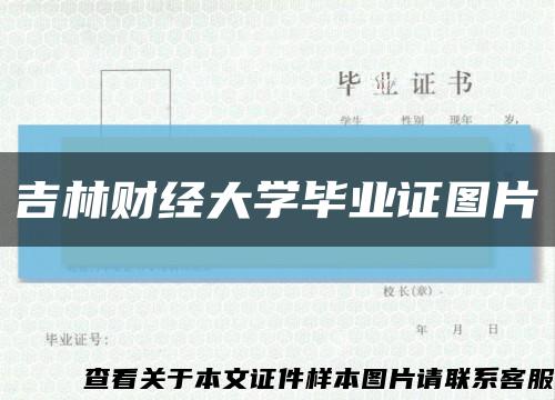 吉林财经大学毕业证图片缩略图