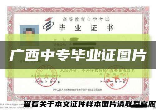 广西中专毕业证图片缩略图