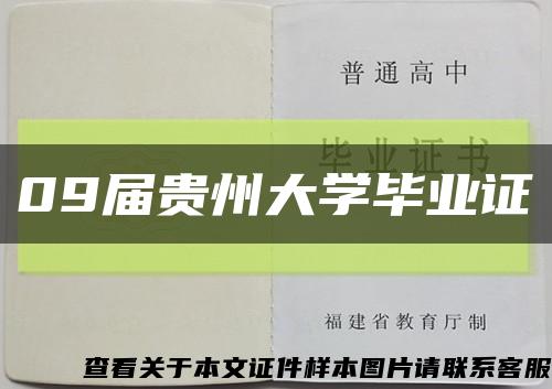 09届贵州大学毕业证缩略图