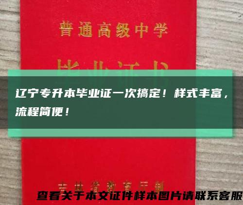 辽宁专升本毕业证一次搞定！样式丰富，流程简便！缩略图