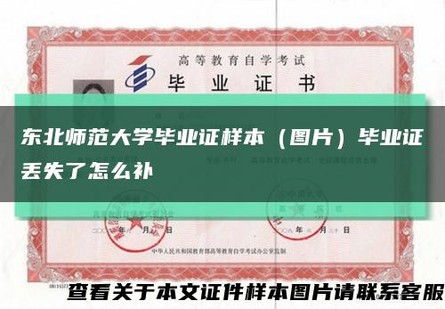 东北师范大学毕业证样本（图片）毕业证丢失了怎么补缩略图