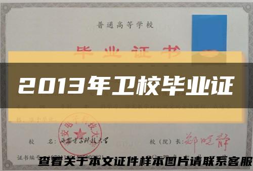 2013年卫校毕业证缩略图