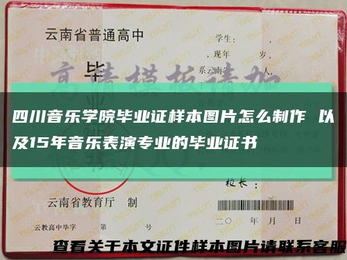 四川音乐学院毕业证样本图片怎么制作 以及15年音乐表演专业的毕业证书缩略图