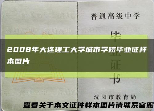 2008年大连理工大学城市学院毕业证样本图片缩略图