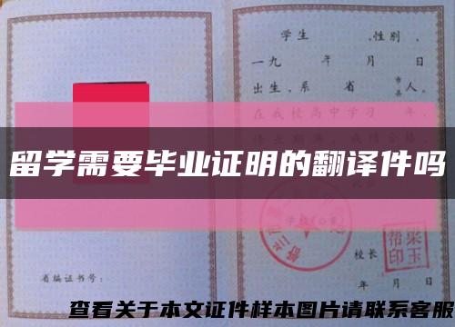 留学需要毕业证明的翻译件吗缩略图