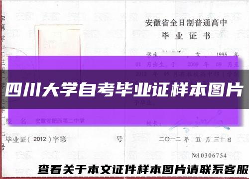 四川大学自考毕业证样本图片缩略图