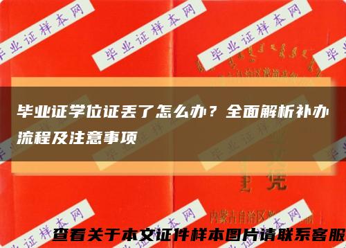 毕业证学位证丢了怎么办？全面解析补办流程及注意事项缩略图