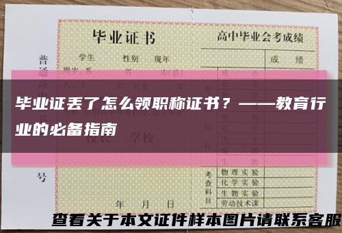 毕业证丢了怎么领职称证书？——教育行业的必备指南缩略图