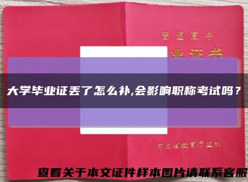 大学毕业证丢了怎么补,会影响职称考试吗？缩略图