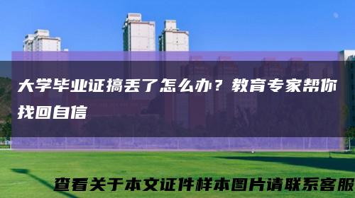 大学毕业证搞丢了怎么办？教育专家帮你找回自信缩略图