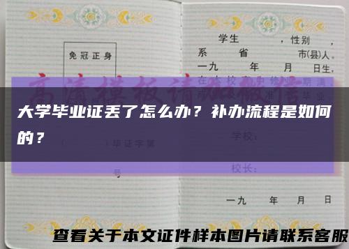 大学毕业证丢了怎么办？补办流程是如何的？缩略图