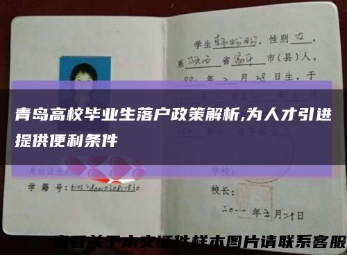 青岛高校毕业生落户政策解析,为人才引进提供便利条件缩略图