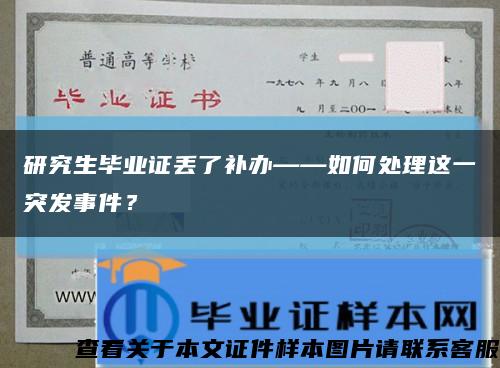 研究生毕业证丢了补办——如何处理这一突发事件？缩略图