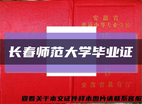 长春师范大学毕业证缩略图