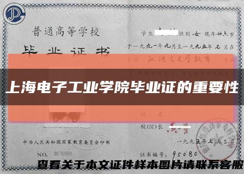 上海电子工业学院毕业证的重要性缩略图