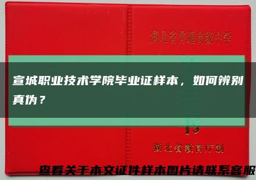 宣城职业技术学院毕业证样本，如何辨别真伪？缩略图