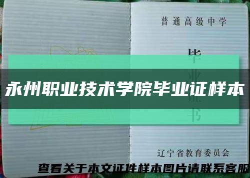 永州职业技术学院毕业证样本缩略图