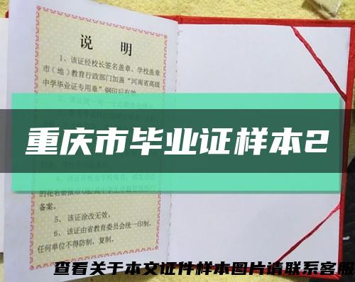 重庆市毕业证样本2缩略图