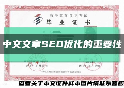 中文文章SEO优化的重要性缩略图