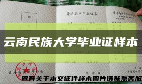 云南民族大学毕业证样本缩略图