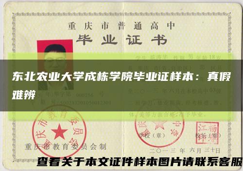 东北农业大学成栋学院毕业证样本：真假难辨缩略图