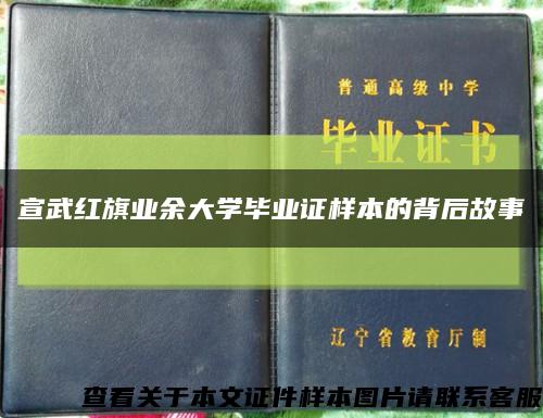 宣武红旗业余大学毕业证样本的背后故事缩略图