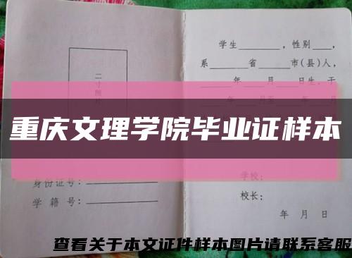 重庆文理学院毕业证样本缩略图