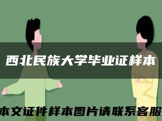 西北民族大学毕业证样本缩略图