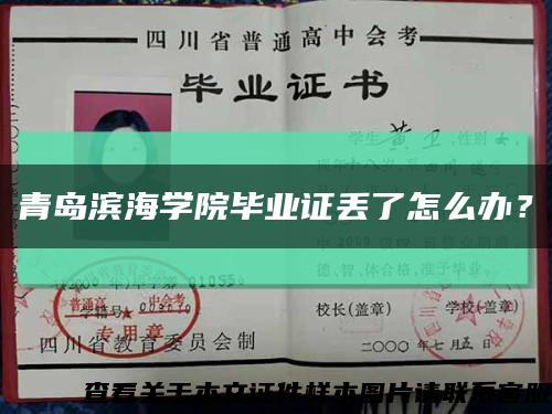 青岛滨海学院毕业证丢了怎么办？缩略图