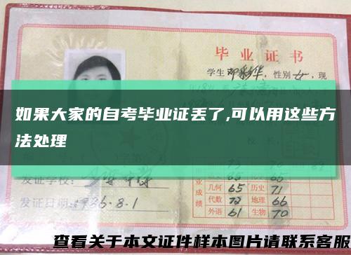 如果大家的自考毕业证丢了,可以用这些方法处理缩略图