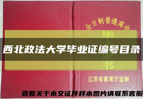 西北政法大学毕业证编号目录缩略图