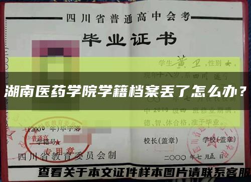 湖南医药学院学籍档案丢了怎么办？缩略图