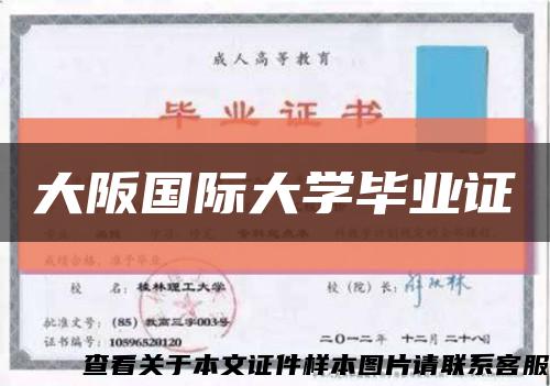 大阪国际大学毕业证缩略图